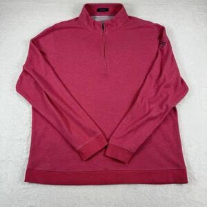 Turtleson Sweater Mens Size L Red 1/4 Zip Mock Neck Knit Pullover Golf Casual